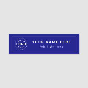 Personalisiertes Navy Blue 3,5" X 1" Rectangle Namensschild