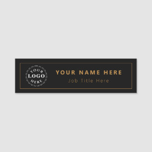 Personalisiertes Navy Blue 3,5" X 1" Rectangle Namensschild