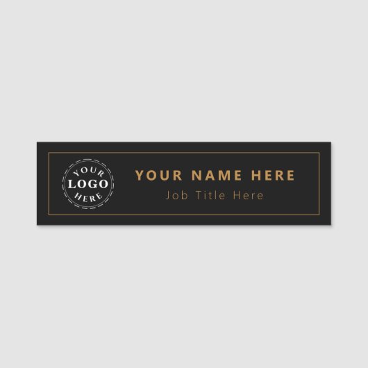 Personalisiertes Navy Blue 3,5" X 1" Rectangle Namensschild (Vorderseite)
