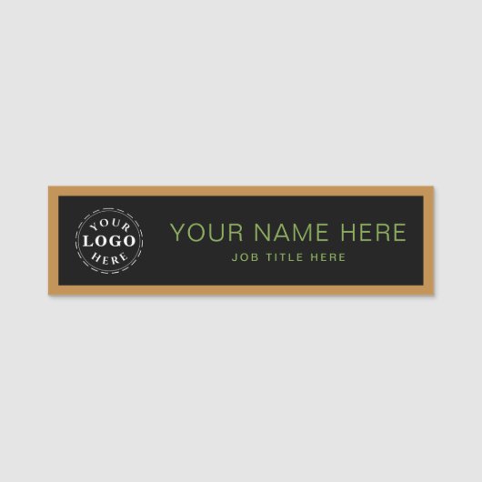 Personalisiertes Navy Blue 3,5" X 1" Rectangle Namensschild (Vorderseite)