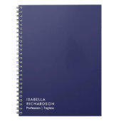 Personalisiertes Navy Minimalistisch Notizblock (Vorderseite)