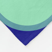 Personalisiertes Navy Minze Punkte Muster Modern Fleecedecke (Ecke)