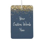 Personalisiertes Navy White Gold Car für Ihr Angeb Autolufterfrischer (Vorderseite)