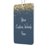 Personalisiertes Navy White Gold Car für Ihr Angeb Autolufterfrischer (Links)