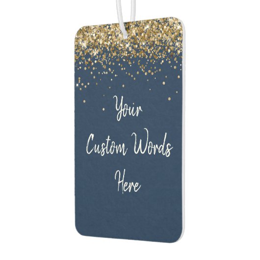 Personalisiertes Navy White Gold Car für Ihr Angeb Autolufterfrischer (Links)