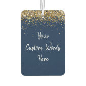 Personalisiertes Navy White Gold Car für Ihr Angeb Autolufterfrischer (Rückseite)