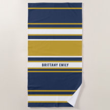 Personalisiertes Navy White Stripes Muster