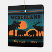 Personalisiertes Nederland, Colorado Sonnenunterga Keramikornament (Links)