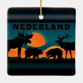 Personalisiertes Nederland, Colorado Sonnenunterga Keramikornament (Rückseite)