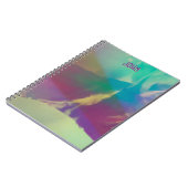 Personalisiertes Neon Notebook - Luminous Art Deco Notizblock (Linke Seite)