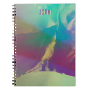 Personalisiertes Neon Notebook - Luminous Art Deco Notizblock