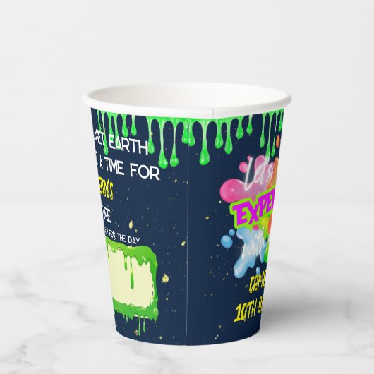 Personalisiertes Neon Science STEM Experiment Part Pappbecher (Rechts)