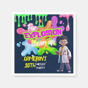 Personalisiertes Neon Science STEM Experiment Part Serviette