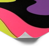Personalisiertes neonfarbenes abstraktes Muster — Poster (Ecke)