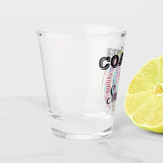 Personalisiertes Netball-Coach-Geschenk Schnapsglas (Links)