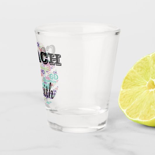 Personalisiertes Netball-Coach-Geschenk Schnapsglas (Rechts)