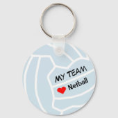 Personalisiertes Netball-Design Schlüsselanhänger (Vorderseite)