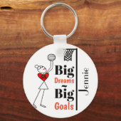 Personalisiertes Netball-Zitat Schlüsselanhänger (Vorderseite)