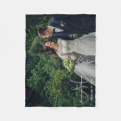 Personalisiertes neu verheiratetes Keepake-Monogra Fleecedecke (Vorderseite)