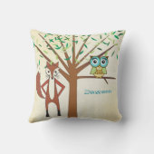 Personalisiertes neues Baby Boy's Room Niedlich Fo Kissen (Rückseite)