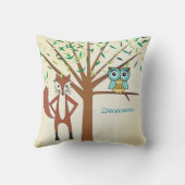 Personalisiertes neues Baby Boy's Room Niedlich Fo Kissen (Rückseite)