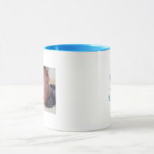 Personalisiertes neues Baby-Foto, Name und Datum Tasse (Zentrum)