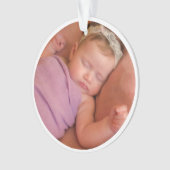 Personalisiertes neues Baby-Foto Ornament (Vorderseite)