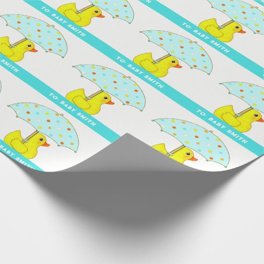 Personalisiertes neues Baby-Geschenkpapier Geschenkpapier (Ecke)