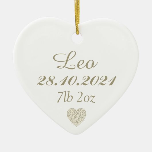 Personalisiertes neues Babygeschenk Dekoration Sak (Vorne)