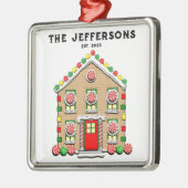 personalisiertes neues Haus Silbernes Ornament (Links)