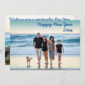 Personalisiertes neues Jahr: Feiertagskarte (Vorne/Hinten)