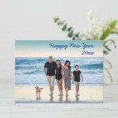 Personalisiertes neues Jahr: Feiertagskarte (Stehend Vorderseite)