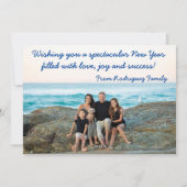 Personalisiertes neues Jahr: Feiertagskarte (Rückseite)