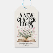 Personalisiertes neues Kapitel beginnt Buch Kinder Geschenkanhänger (Rückseite)
