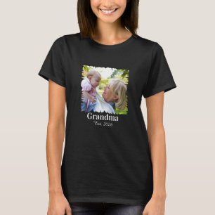 Personalisiertes Neues Oma-Foto Errichtet Jahr T-Shirt