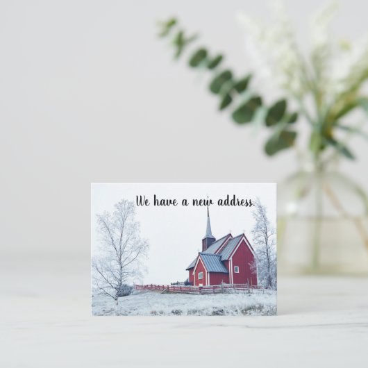 Personalisiertes neues Zuhause-Design Begleitkarte (Stehend Vorderseite)