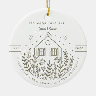 Personalisiertes neues Zuhause Erstes Zuhause An Keramik Ornament