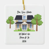 PERSONALISIERTES NEUES ZUHAUSE-FOTO KERAMIKORNAMENT (Vorderseite)
