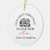 Personalisiertes neues Zuhause Foto Ornament, Cust Keramik Ornament (Links)
