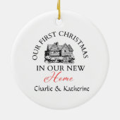 Personalisiertes neues Zuhause Foto Ornament, Cust Keramik Ornament (Hinten)