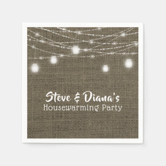 Personalisiertes neues Zuhause Rustic Housewarming Serviette