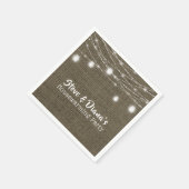 Personalisiertes neues Zuhause Rustic Housewarming Serviette (Ecke)