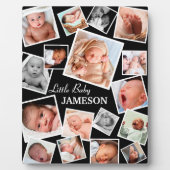 Personalisiertes Neugeborenes 17 Foto | Geschenk Fotoplatte (Vorderseite)