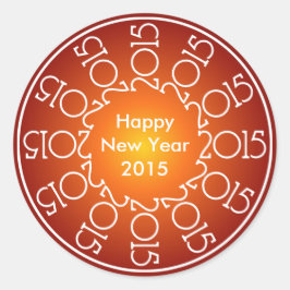 Personalisiertes Neujahrsdesign 2015 Runder Aufkleber