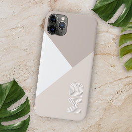 Personalisiertes Neutral Beige Taupe Braun Natürli Case-Mate iPhone Hülle