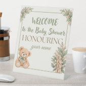 Personalisiertes neutrales Babyshower-Schild Sockelschild (In Situ)