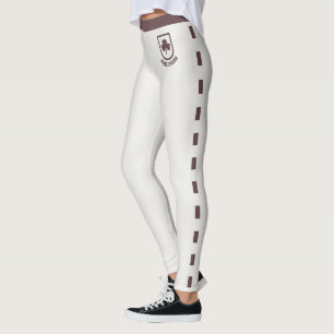 Personalisiertes neutrales dusty rosewood Kleeblat Leggings