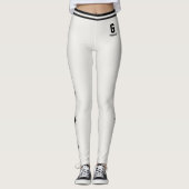 Personalisiertes Neutrales Schwarz Muster Splash B Leggings (Vorderseite)