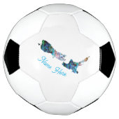 PERSONALISIERTES NEUZEALAND MAP PAUA FUßBALL (Gedreht)