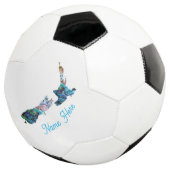 PERSONALISIERTES NEUZEALAND MAP PAUA FUßBALL (Dreiviertel)